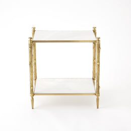 Arbor Side Table, Brass