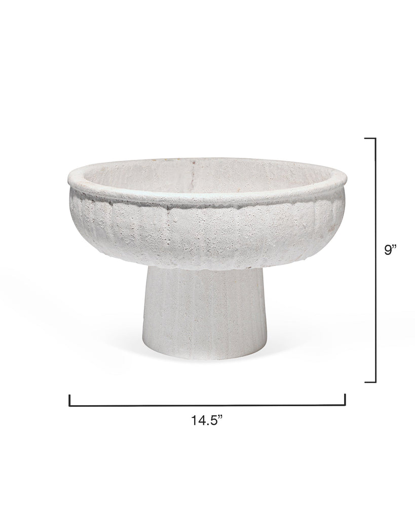 Aegean Pedestal Bowl-White-7AEGE-LGWH