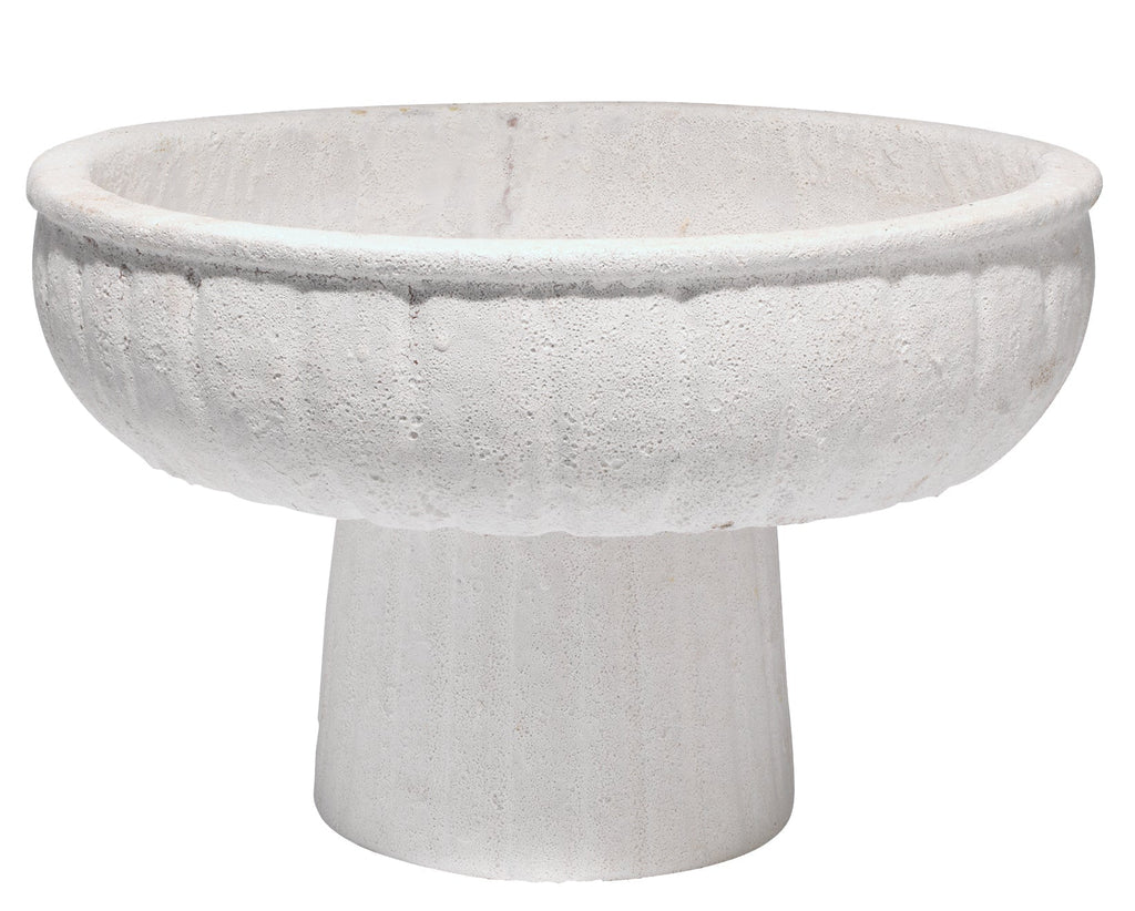 Aegean Pedestal Bowl-White-7AEGE-LGWH