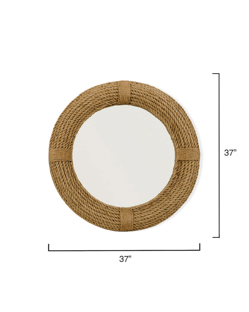 Round Rope Mirror-Natural