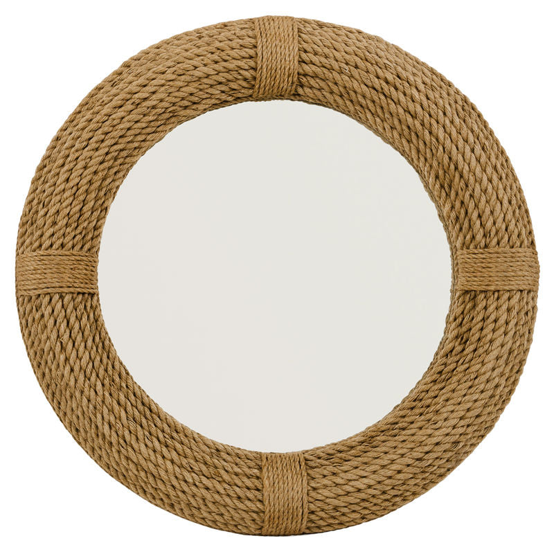 Round Rope Mirror-Natural