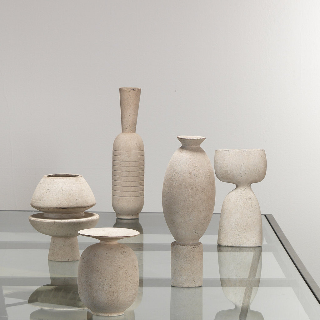 Anatomy Decorative Vase-Cream
