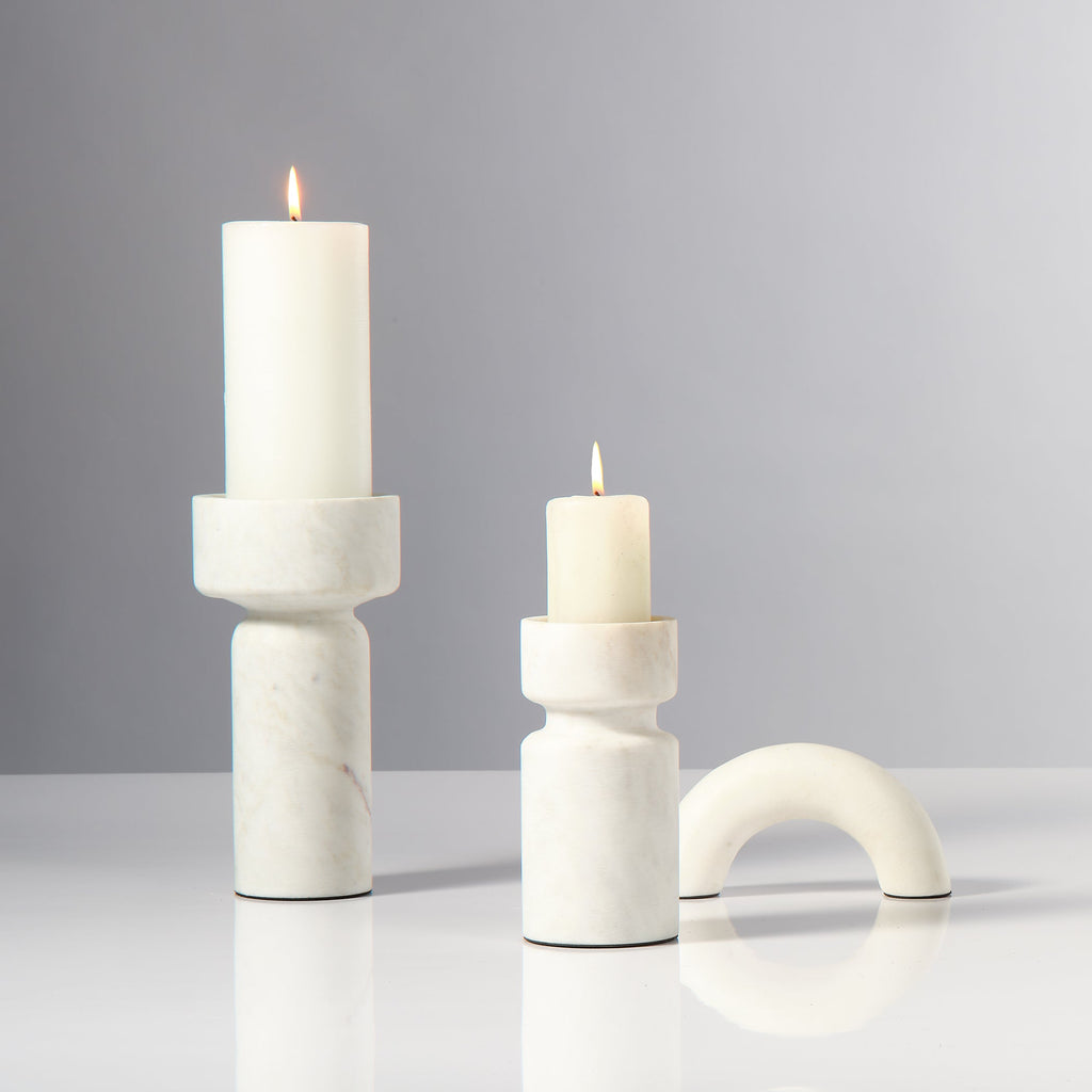 Apollo Candleholder-White