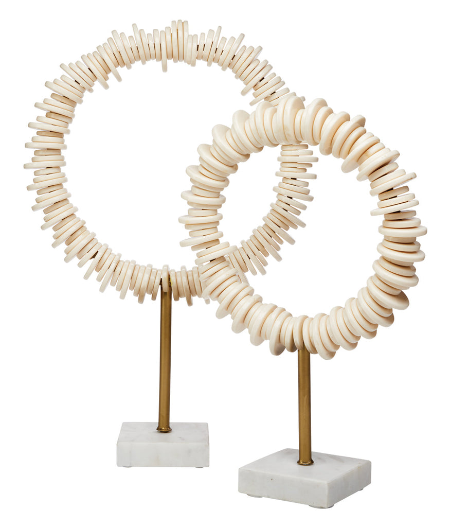 Arena Ring Sculptures, Set of 2-Cream