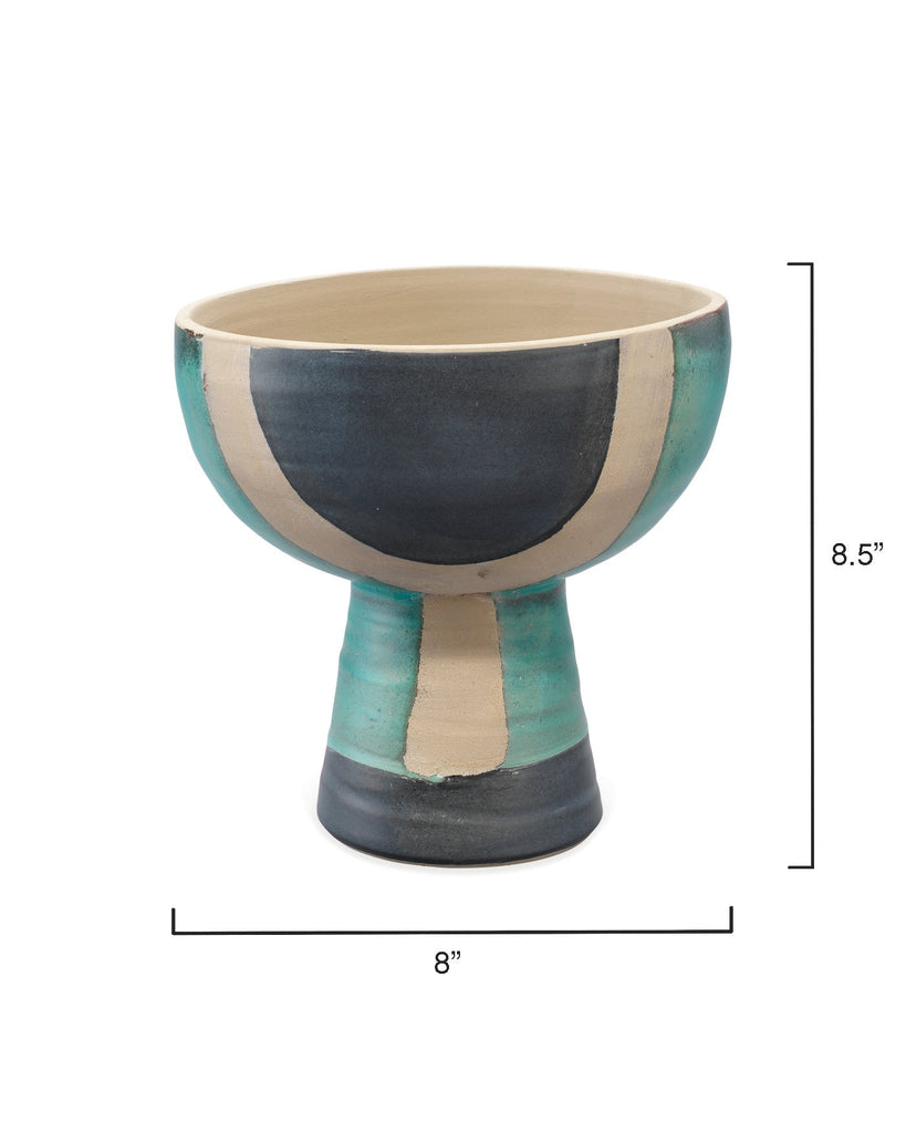 Blanche Wide Vessel-Aqua