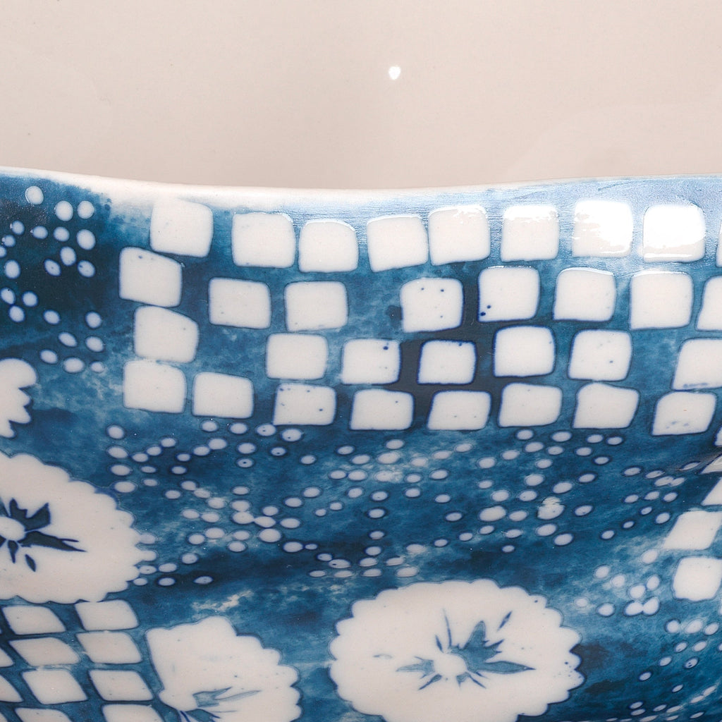 Block Print Bowl-Blue