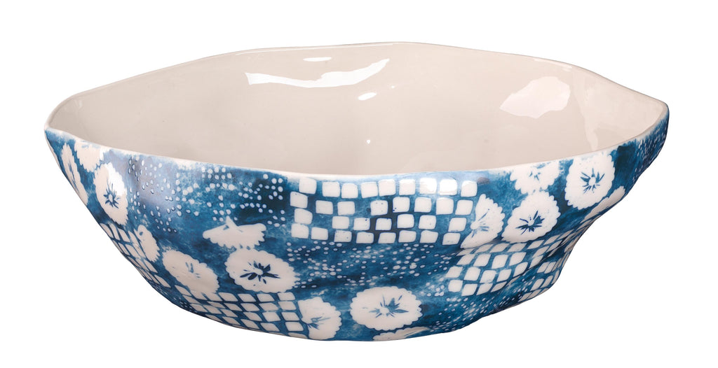 Block Print Bowl-Blue