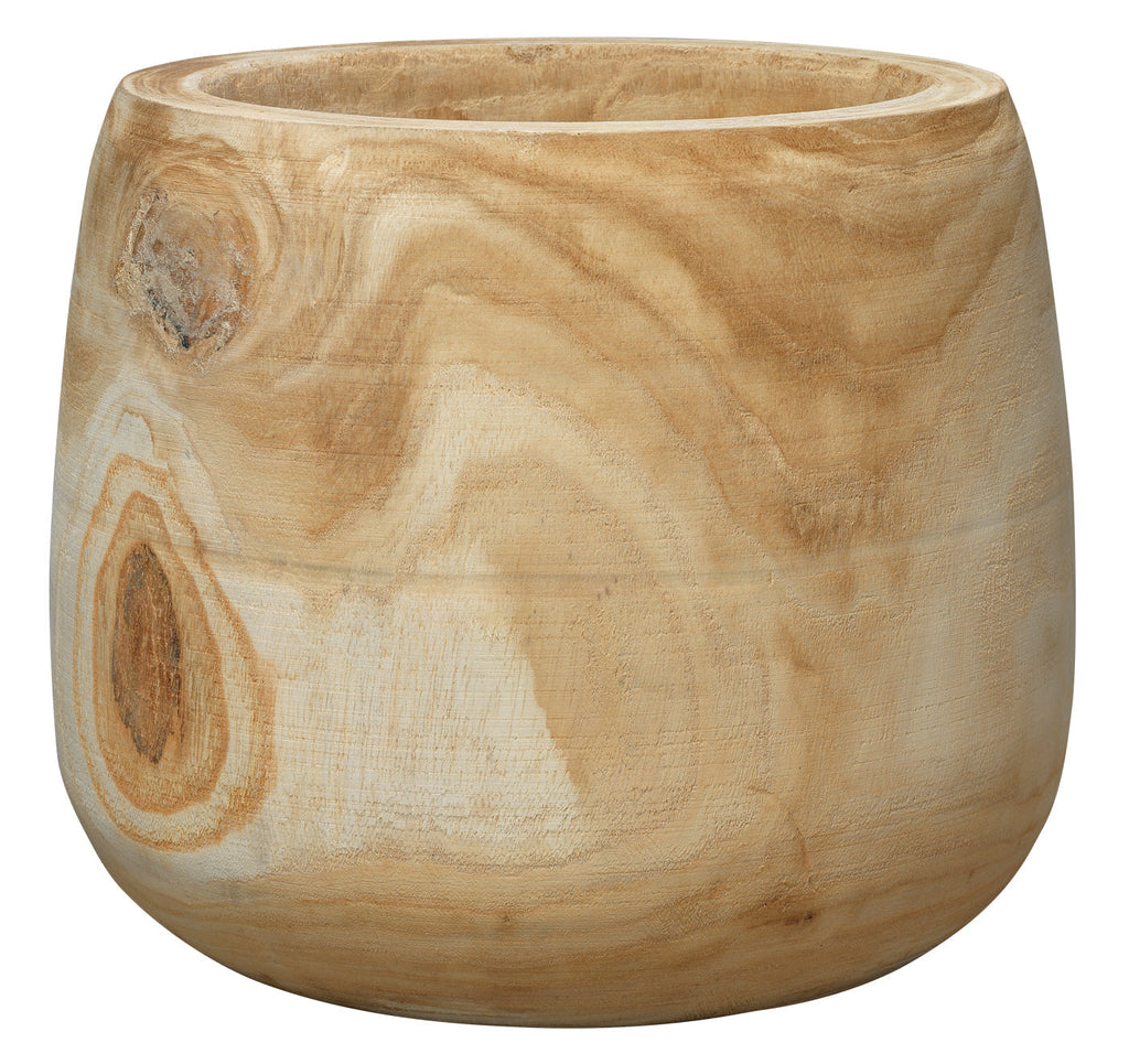 Brea Wooden Vase-Brown