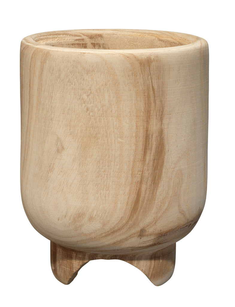 Canyon Wooden Vase-Brown