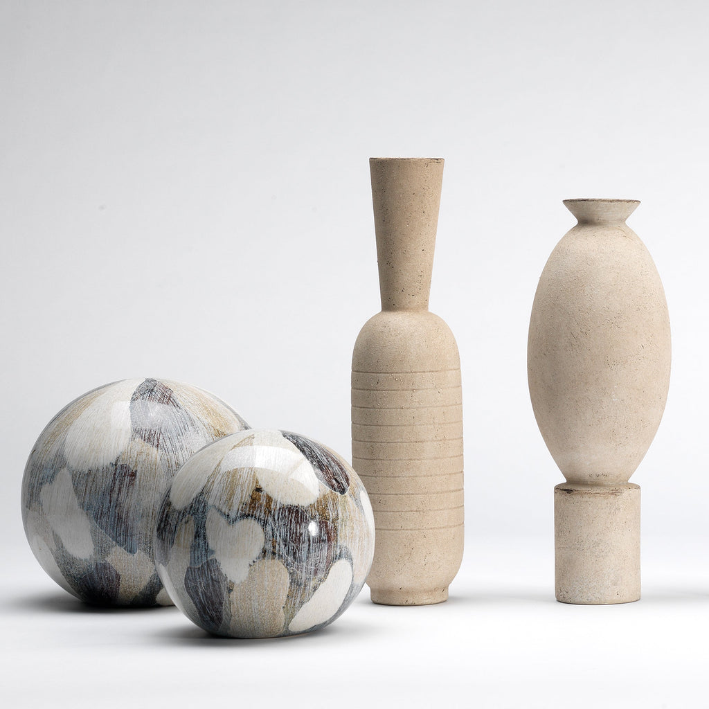 Channel Decorative Vase-Cream