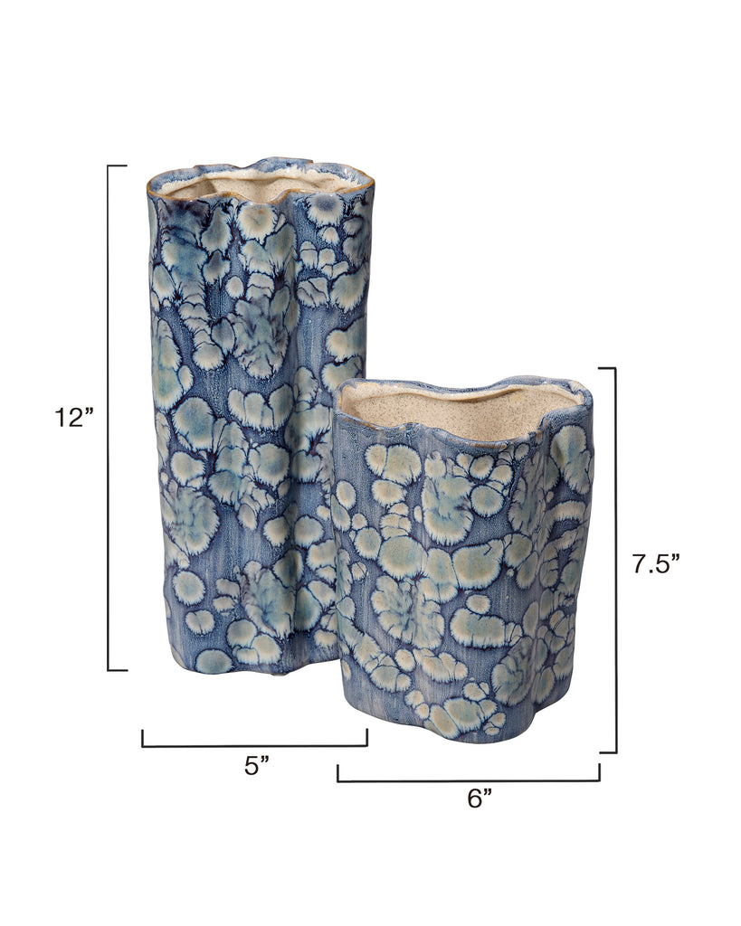 Cloud Ceramic Decorative Set of 2 Vases