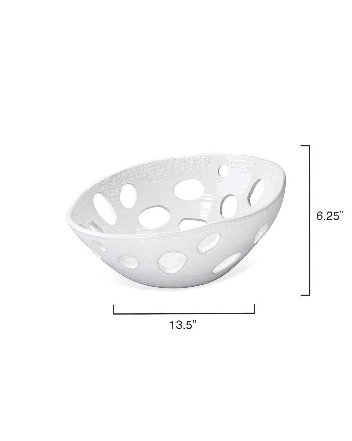 Crater Asymetric Bowl-White