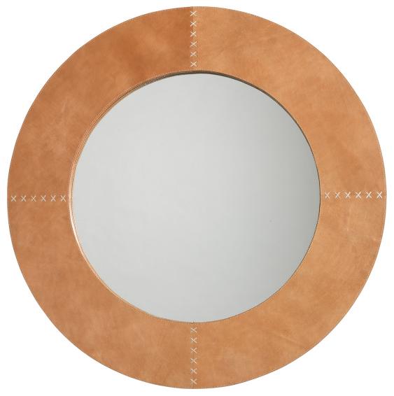 Round Cross Stitch Mirror-Brown