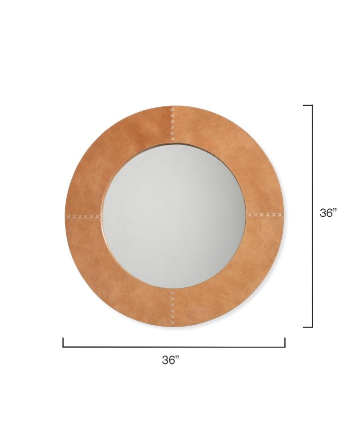 Round Cross Stitch Mirror-Brown