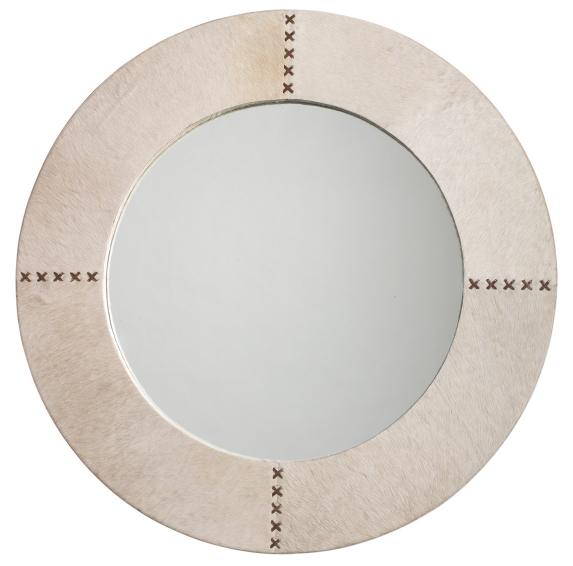 Round Cross Stitch Mirror-White