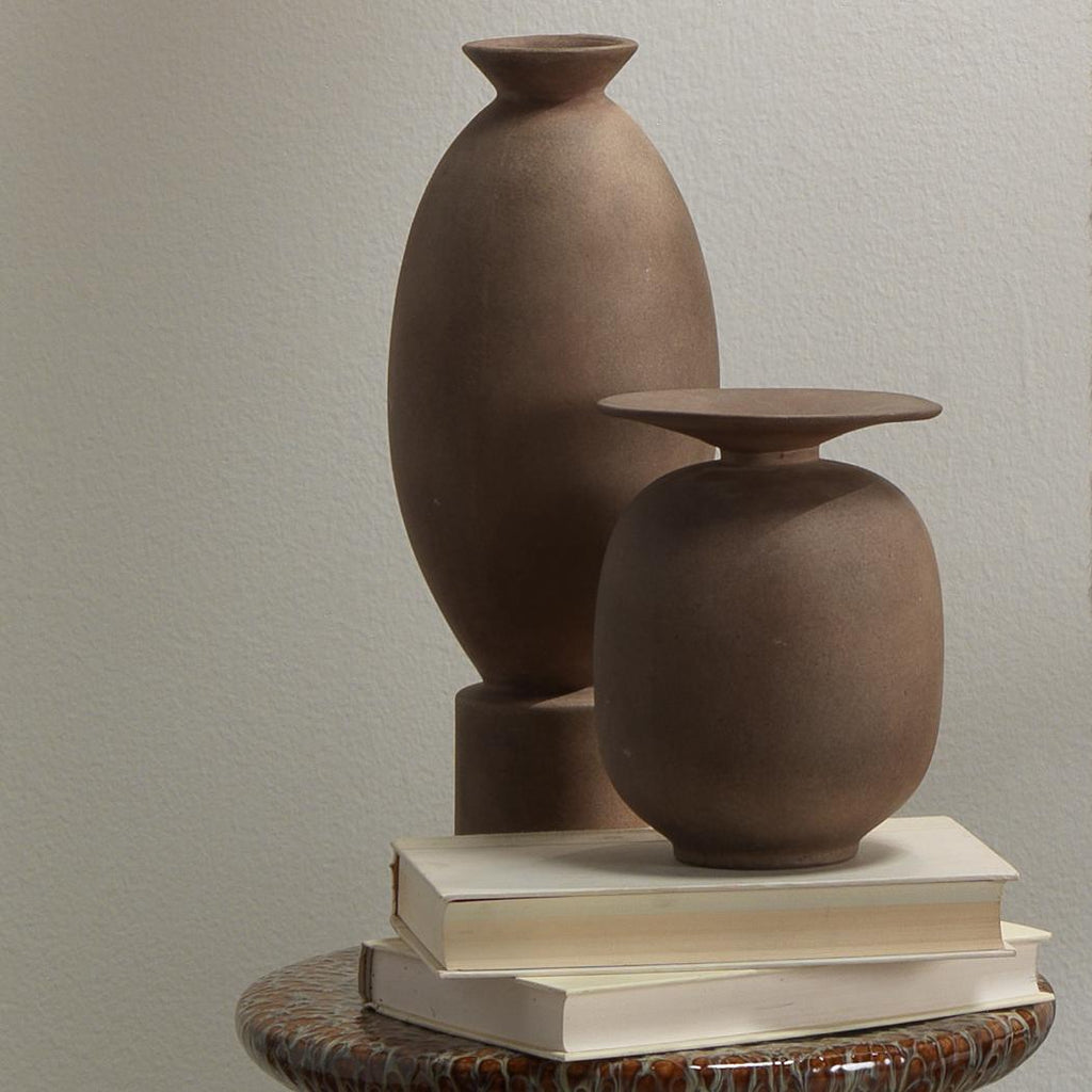 Elevated Decorative Vase-Brown-7ELEV-VAU