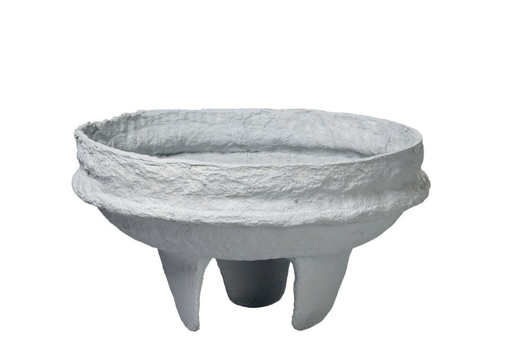 Field Cotton Mache Low Decorative Bowl