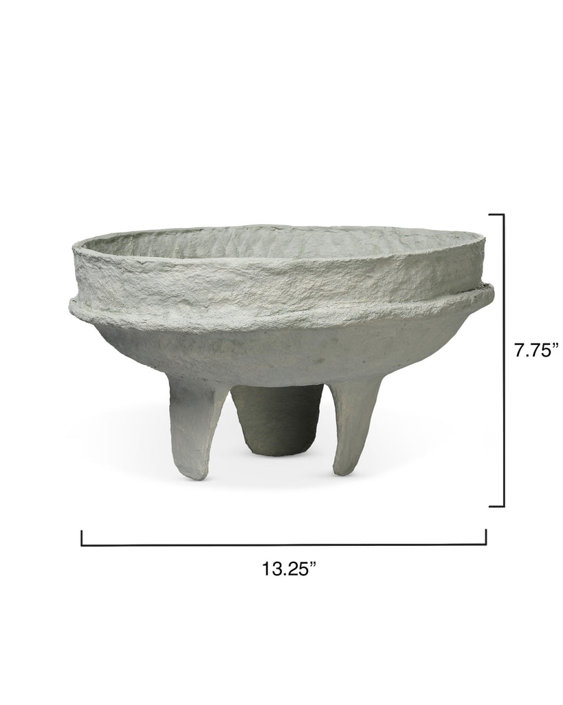 Field Cotton Mache Low Decorative Bowl