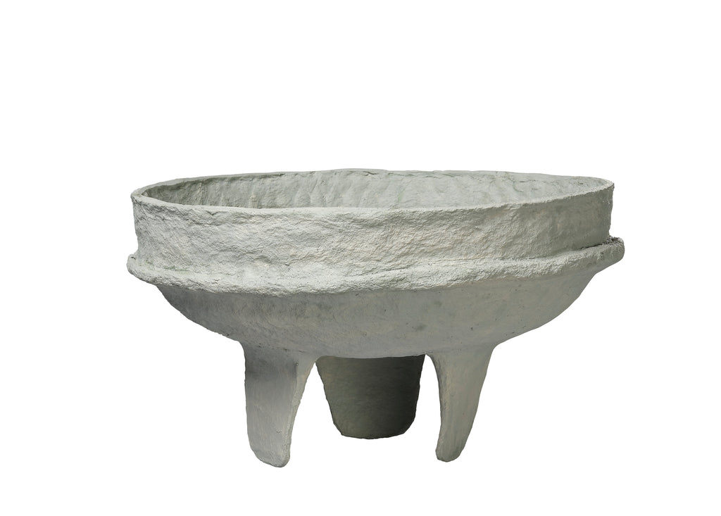 Field Cotton Mache Low Decorative Bowl