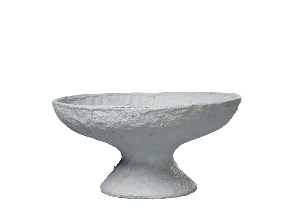 Garden Cotton Mache Pedestal Decorative Bowl