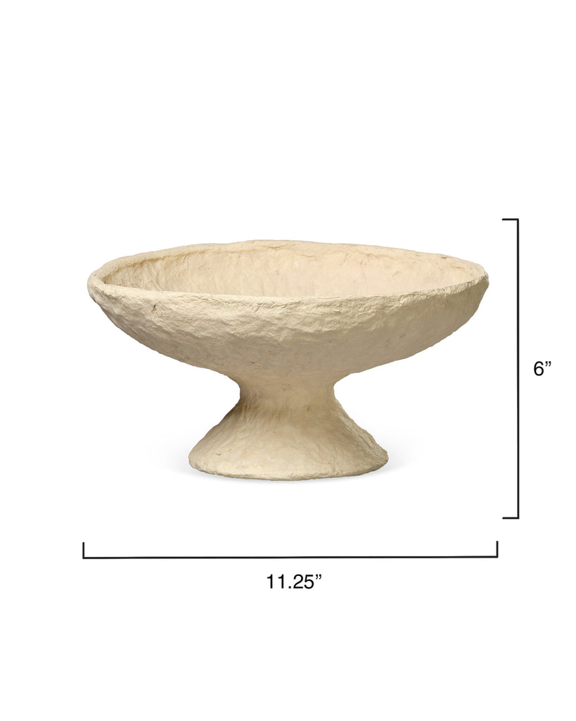 Garden Cotton Mache Pedestal Decorative Bowl