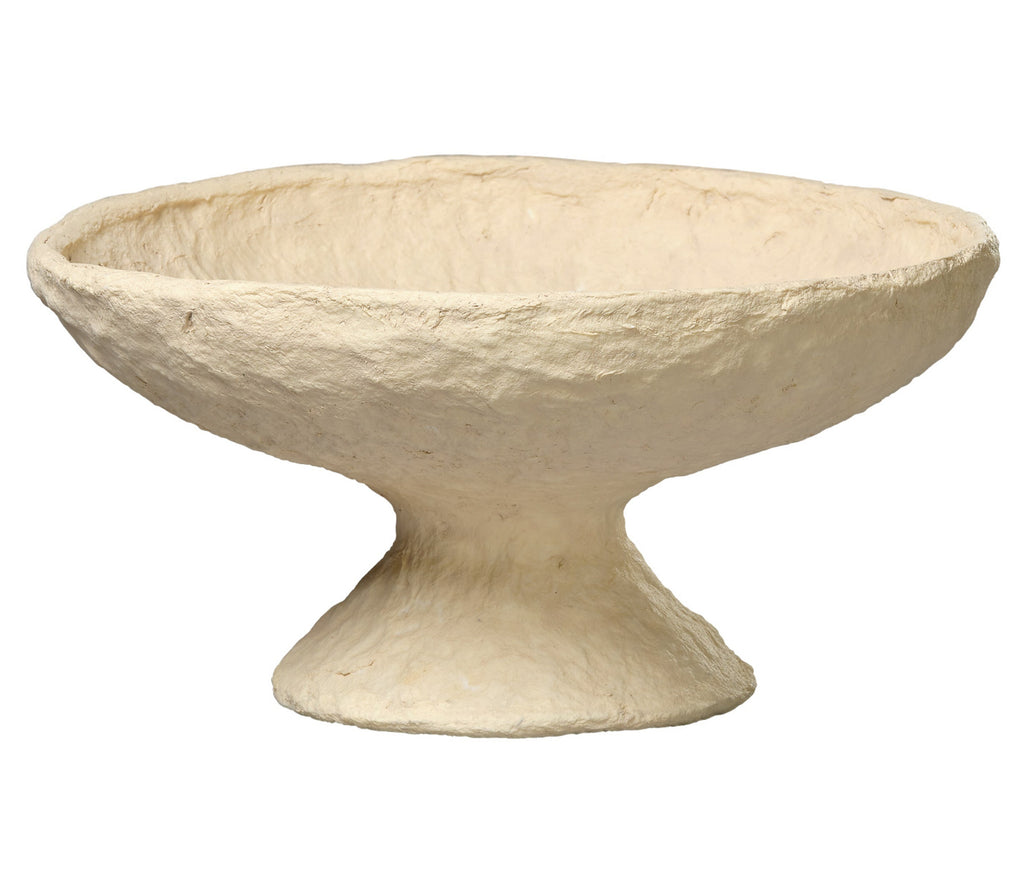 Garden Cotton Mache Pedestal Decorative Bowl