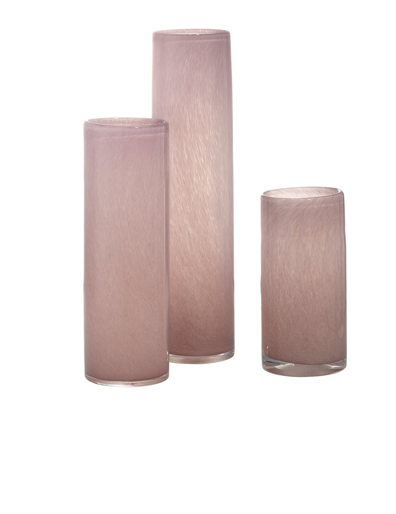 Gwendolyn Hand Blown Vases, Set of 3-Pink-7GWEN-VAP