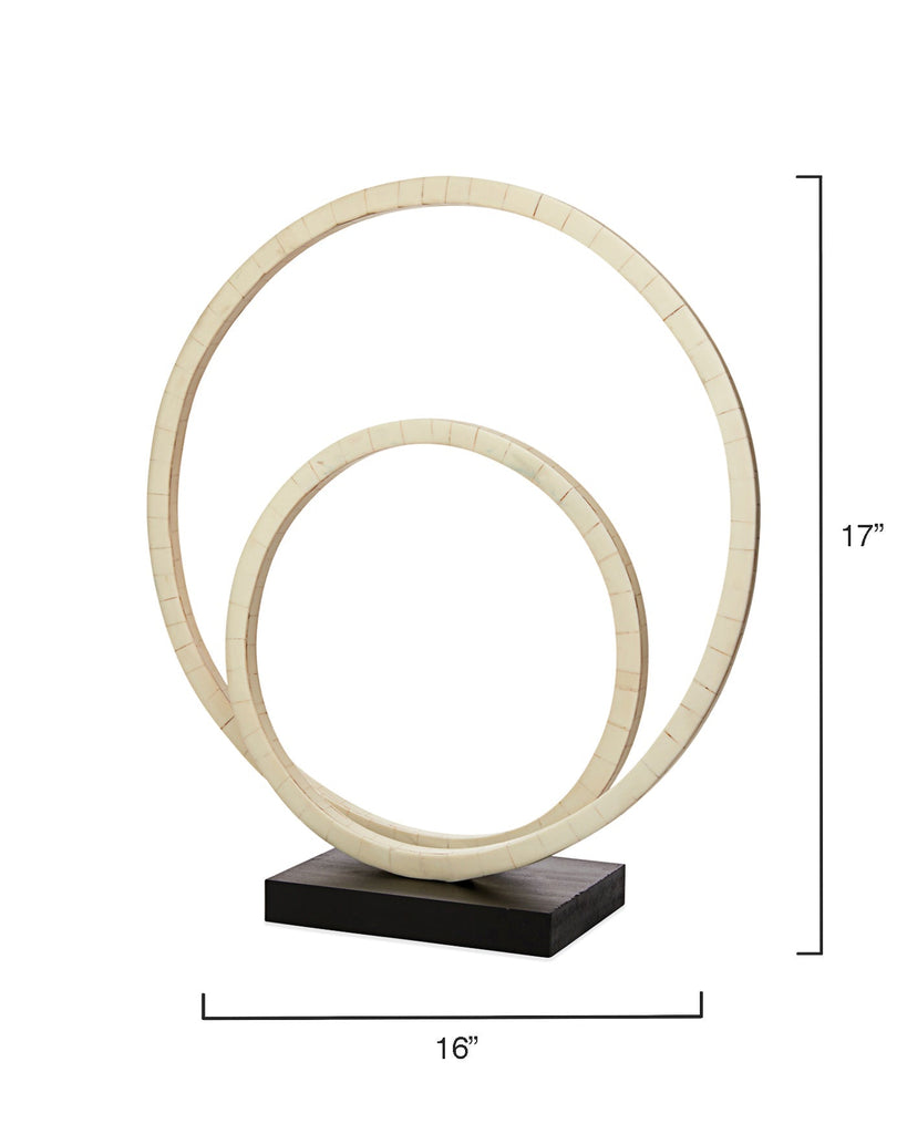 Helix Double Ring Sculpture-Cream