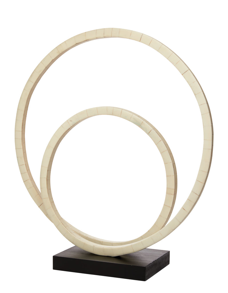 Helix Double Ring Sculpture-Cream