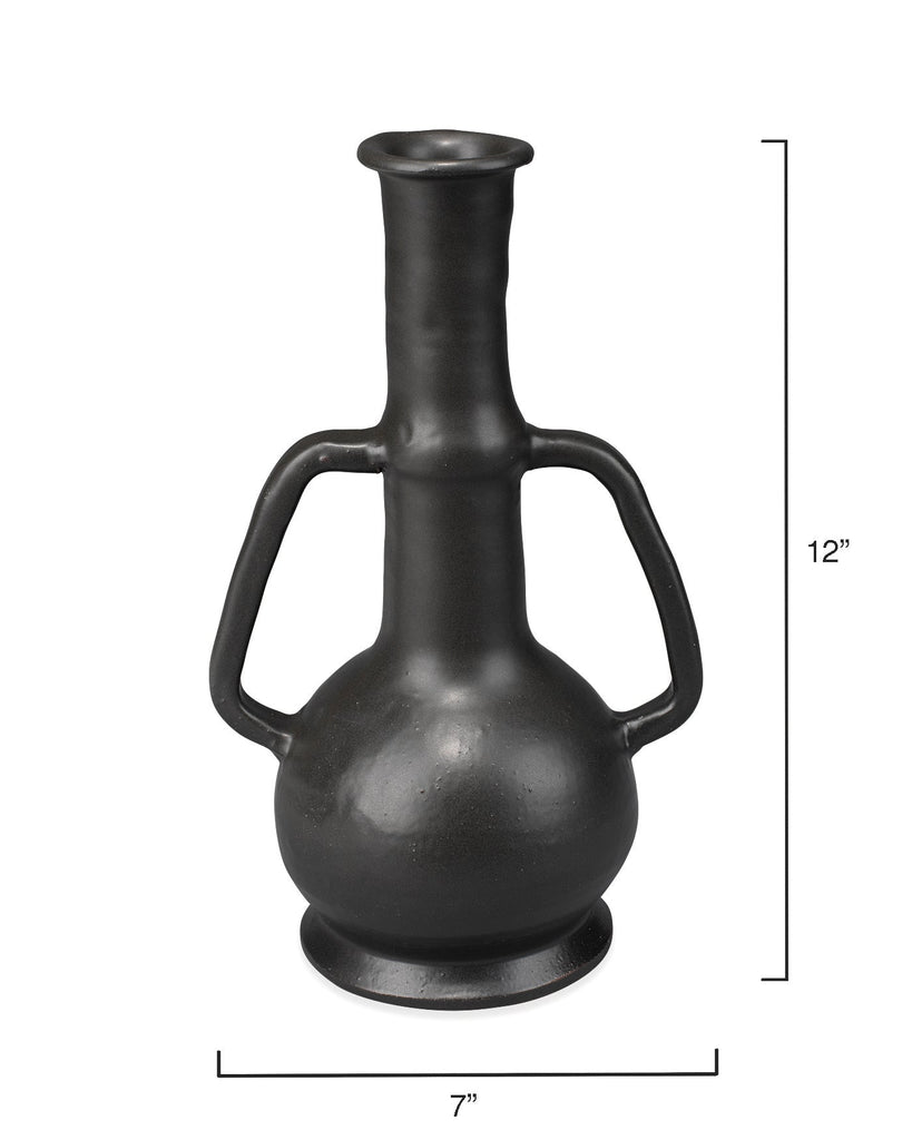 Horton Handled Vase-Black