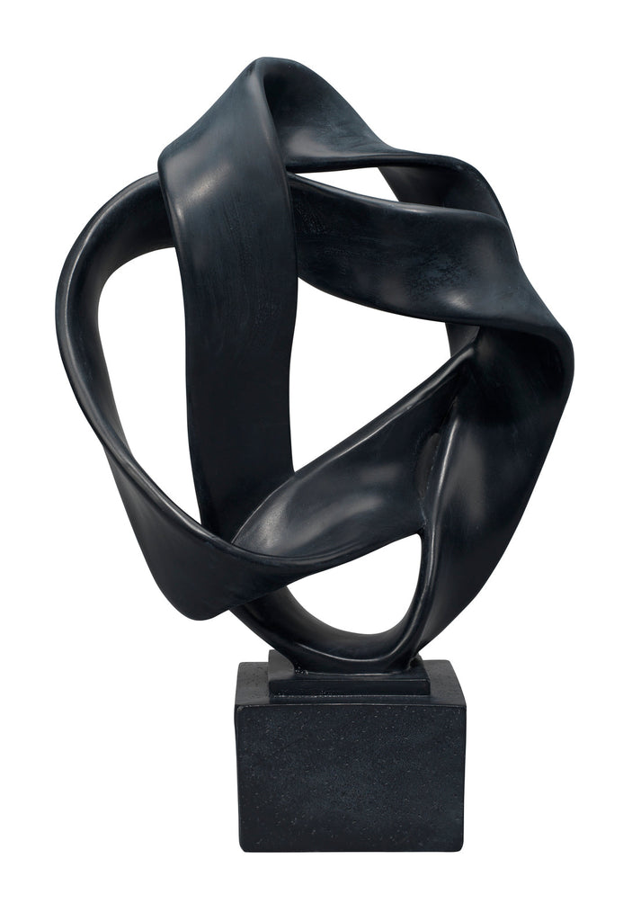 Intertwined Object on Stand-Black-7INTE-OBB