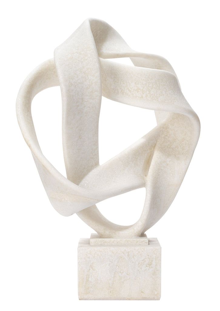 Intertwined Object on Stand-White-7INTE-OBW