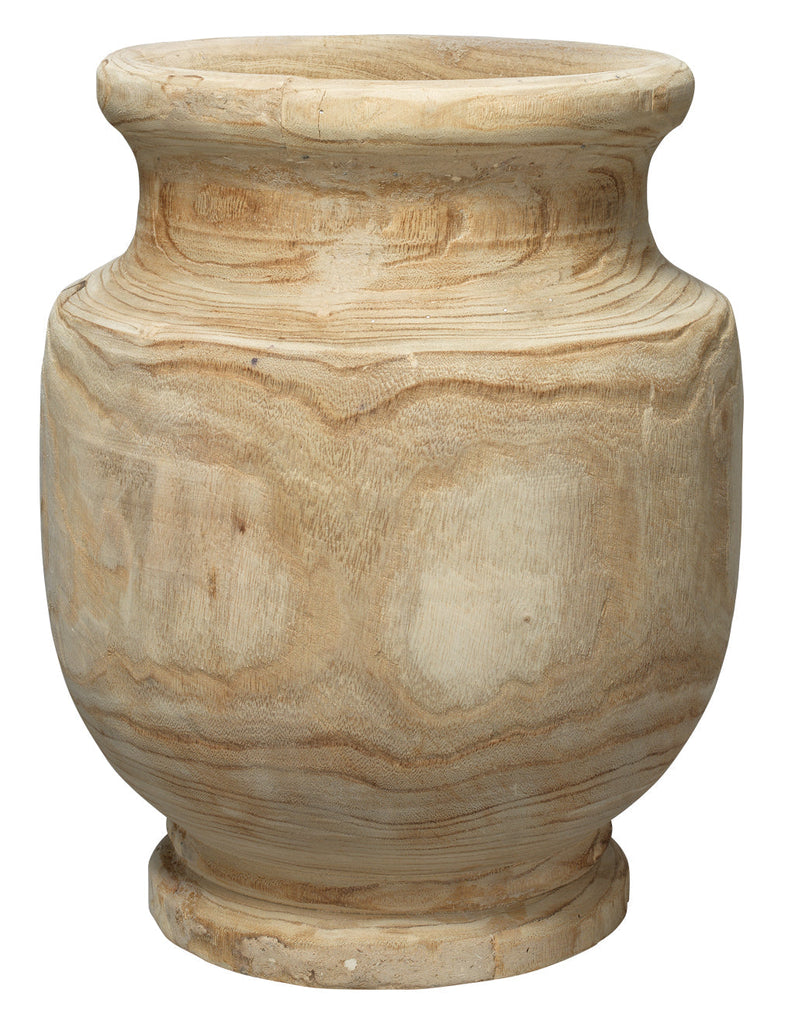 Laguna Wooden Vase-Brown