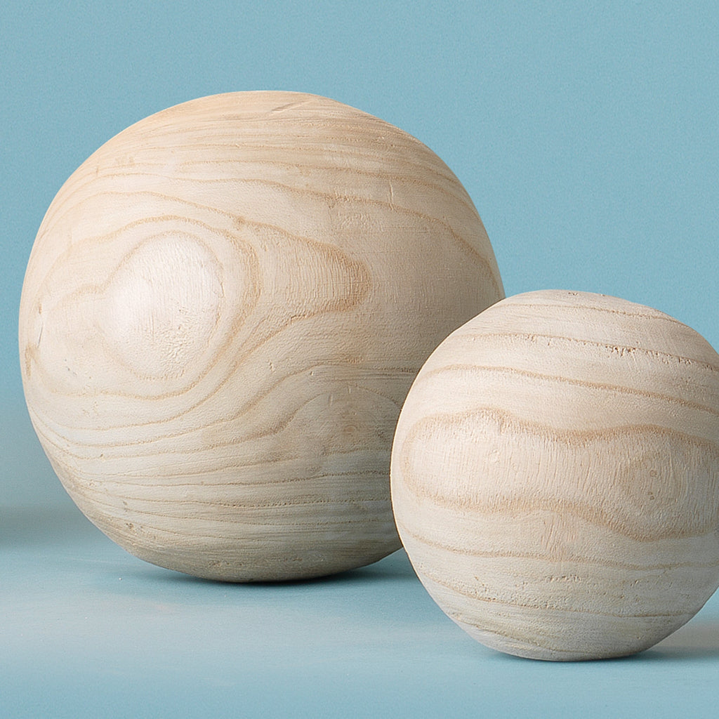 Malibu Wood Balls, Set of 3-Brown