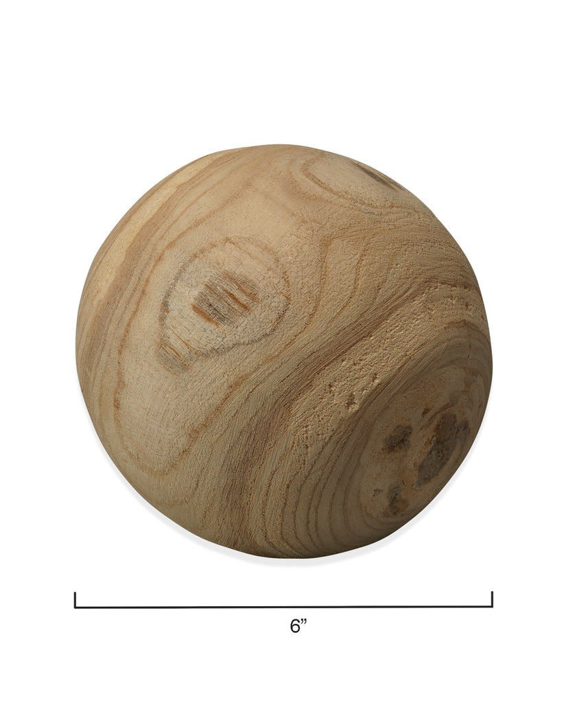 Malibu Wood Balls, Set of 3-Brown