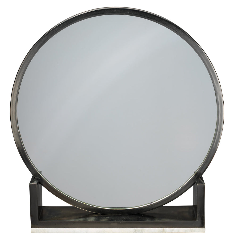 Odyssey Standing Mirror-Antique Black-White