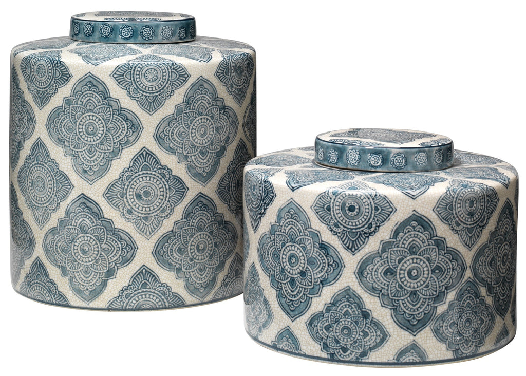 Oran Canisters, Set of 2-Blue