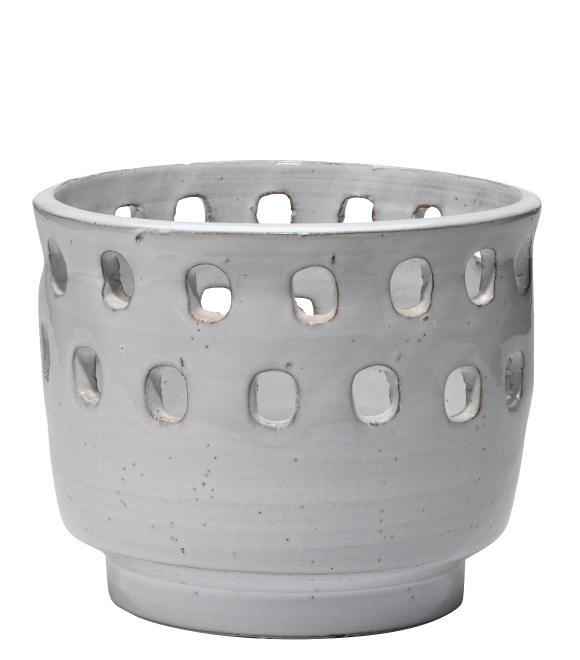 Perforated Pot-White-7PERF-LGW