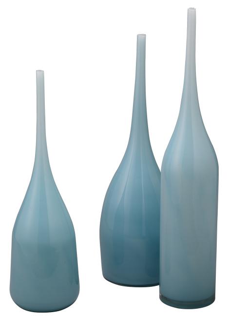 Pixie Decorative Glass Vases (Set of 3), Blue - Jamie Young Pixie Decorative Glass Vases (Set of 3), Blue - Jamie Young