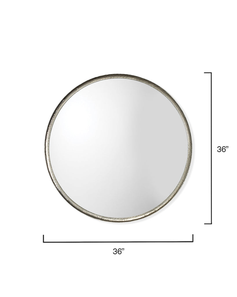 Refined Round Mirror-Silver