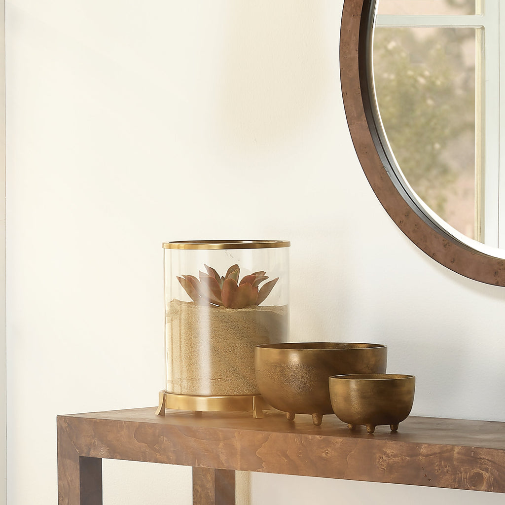 Relic Metal Footed Decorative Bowl