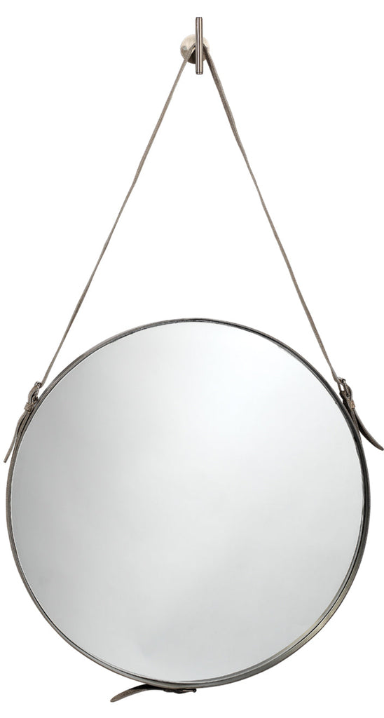 Round Mirror-Antique Silver