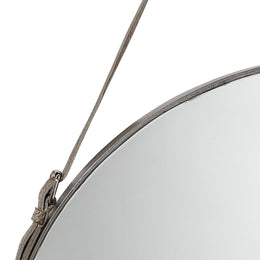 Round Mirror-Antique Silver