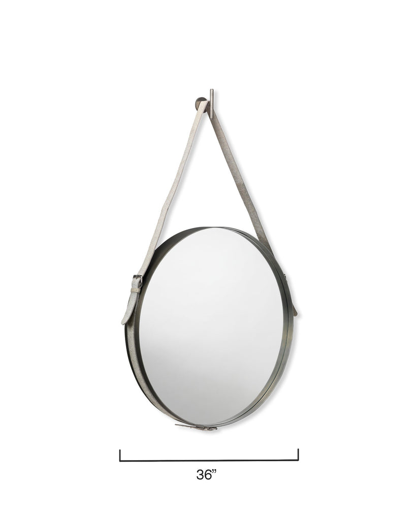 Round Mirror-Antique Silver