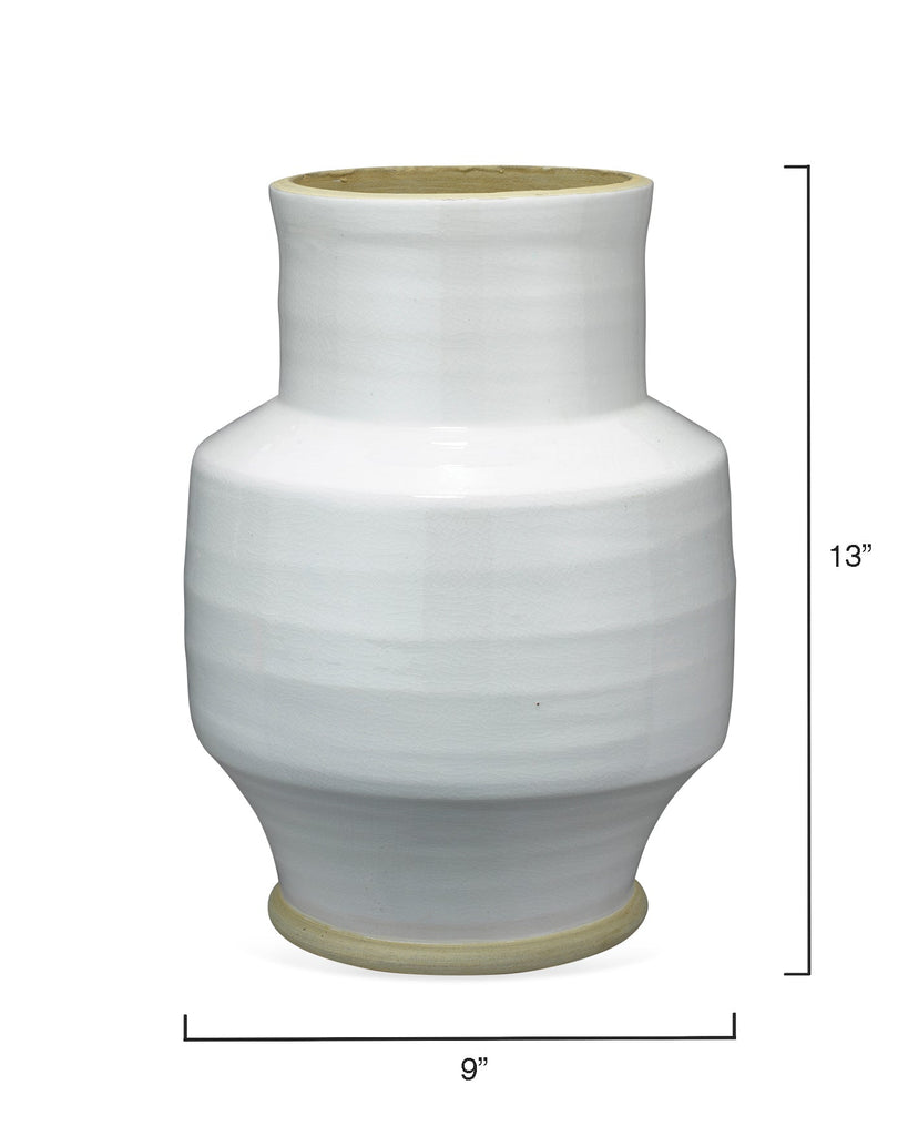 Solstice Ceramic Vase-White