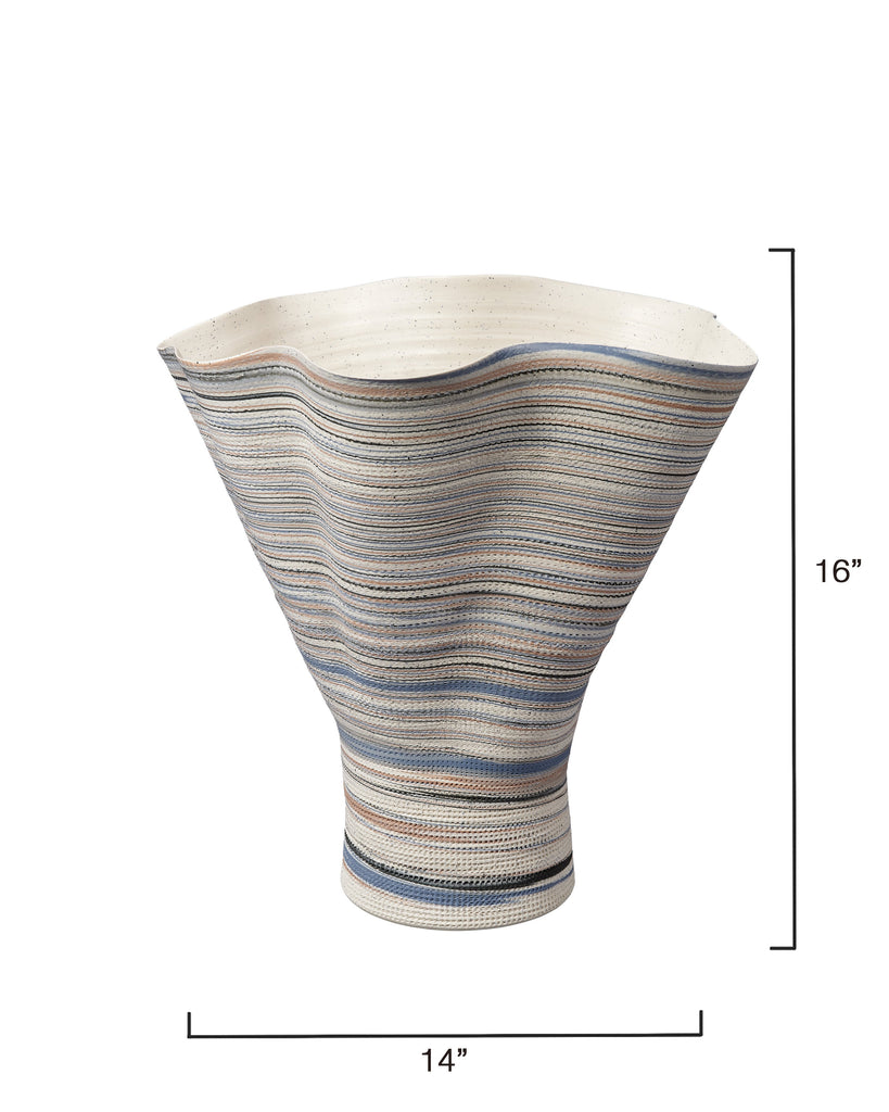 Splayed Porcelain Decorative Vase