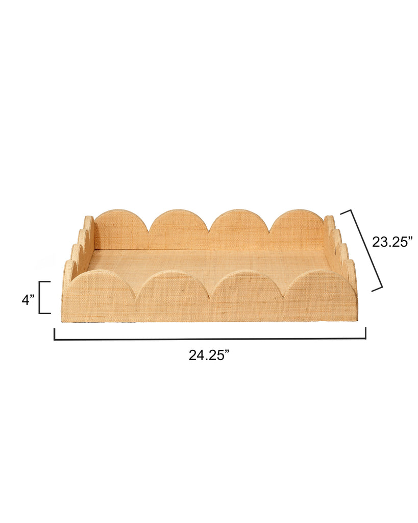 Wonderland Scalloped Decorative Tray