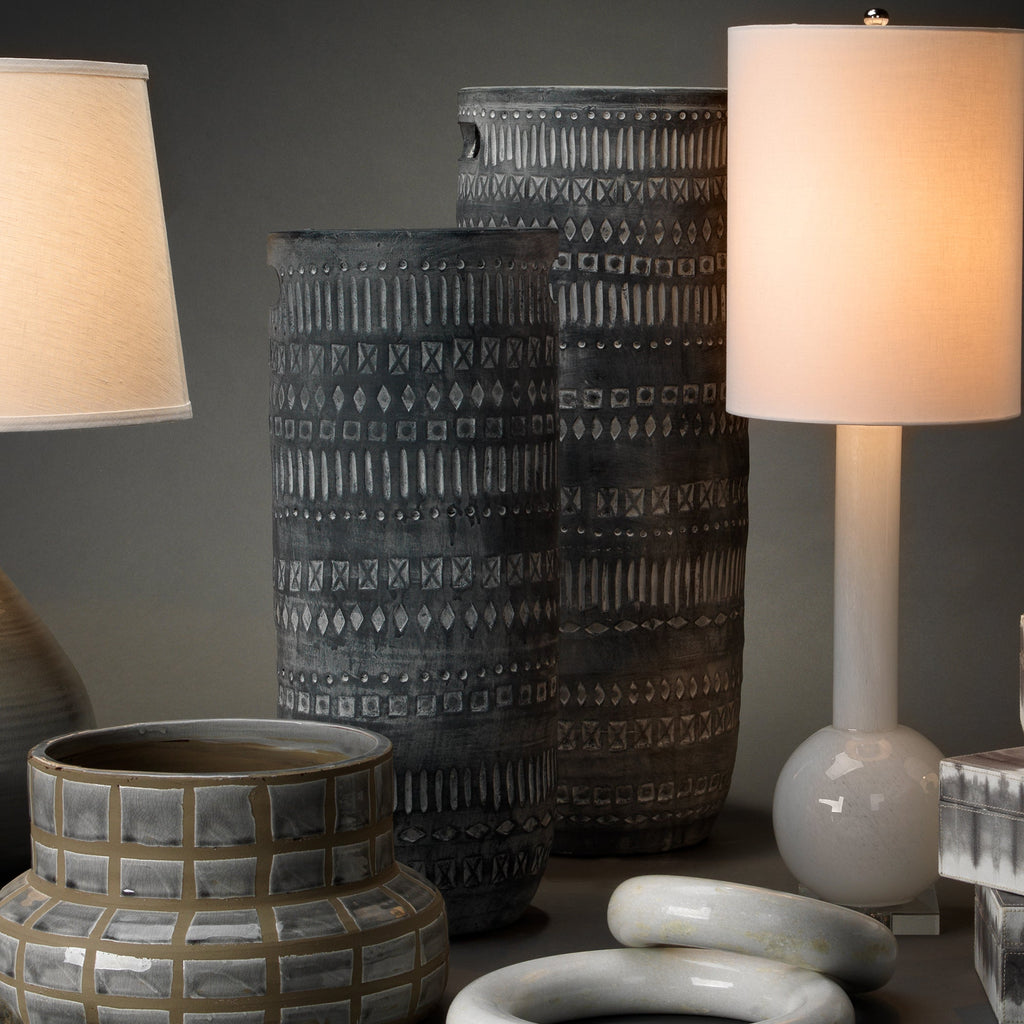 Zion Ceramic Vase-Grey