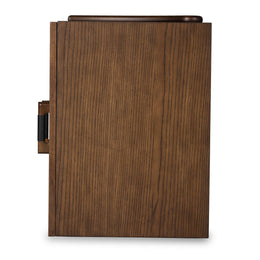 Halston Nightstand, Terra Brown Ash Veneer