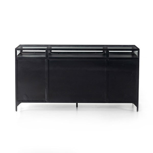Shadow Box Modular Filing Credenza-Black